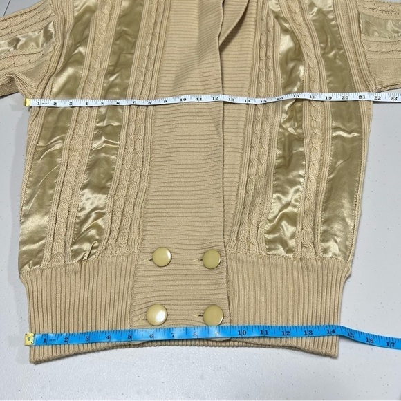 🦄rare Vintage ESCADA Cable Knit Wool Cardigan Sweater - Picture 9 of 12